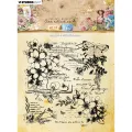 stempel silikonowy Studio Light - wild &amp; free clear stamp script &amp; wildflowers