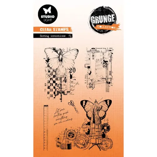 stempel silikonowy Studio Light - grunge collection clear stamps sewing inventions