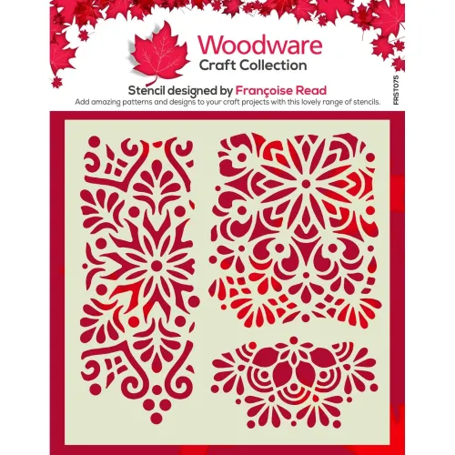 szablon Woodware - stencil mandala fragments