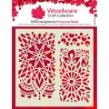 szablon Woodware - stencil floral panels