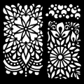 szablon Woodware - stencil floral panels