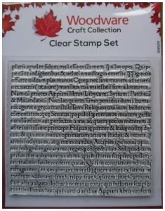 stempel polimerowy Woodware - latin background