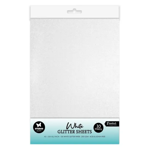 consumables glitter sheets white