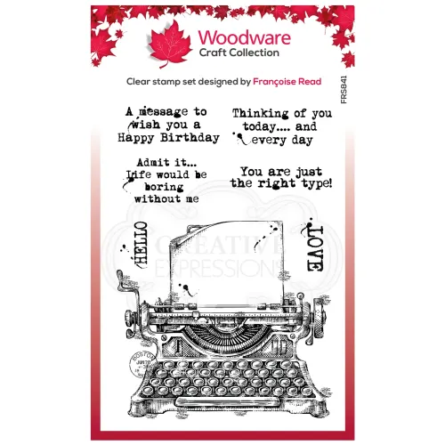 stempel polimerowy Woodware -  typewriter