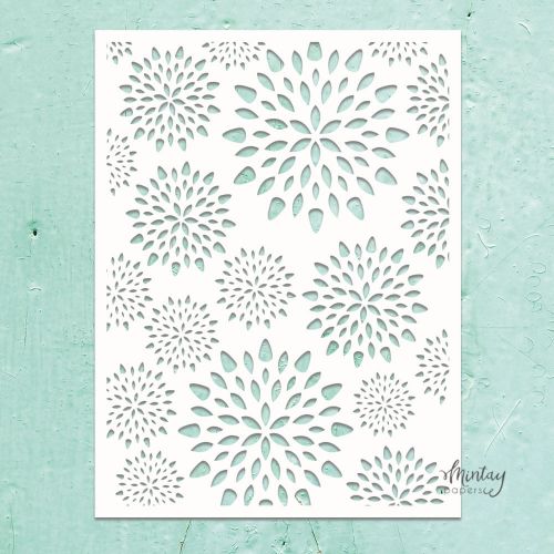 szablon / maska Mintay - aster flowers [MTK-STEN-45]