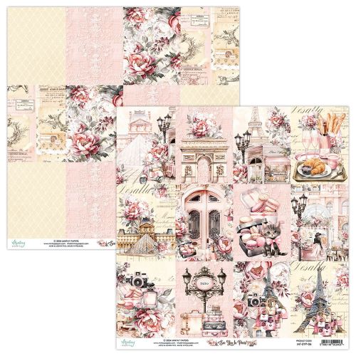 papier scrapbook Mintay Papers - see you in Paris 06