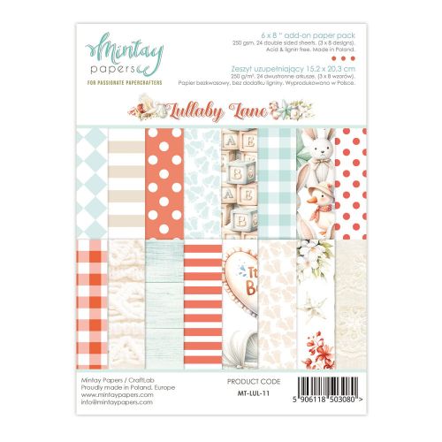 papier scrapbook Mintay Papers - lullaby lane (zestaw papierów uzupełniających) 15,2x20,3 cm [bloczek/pad]