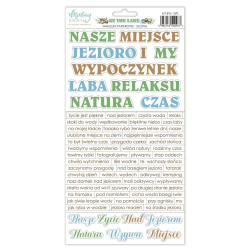 naklejki papierowe Mintay Papers - by the lake - słowa PL