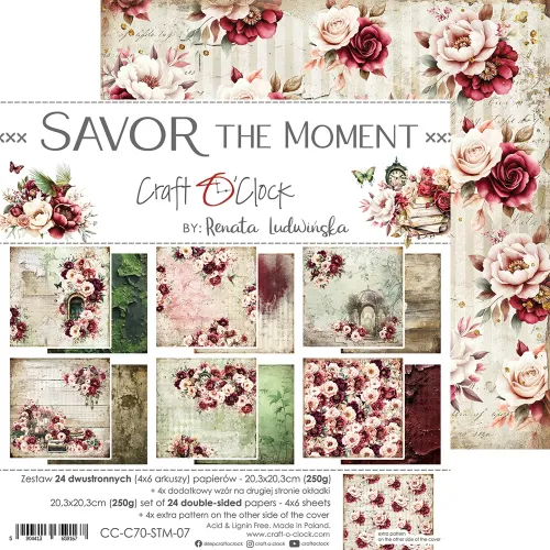papier scrapbook Craft o'clock - savor the moment [zestaw 8" x 8"]
