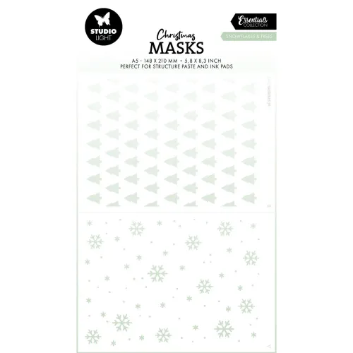 szablon / maska Studio Light - snowflakes &amp; trees [SL-ES-MASK291]