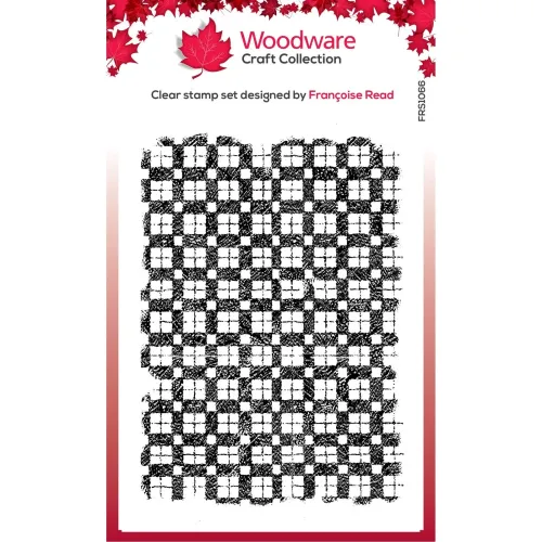 stempel polimerowy Woodware -  faded gingham 4 in x 6