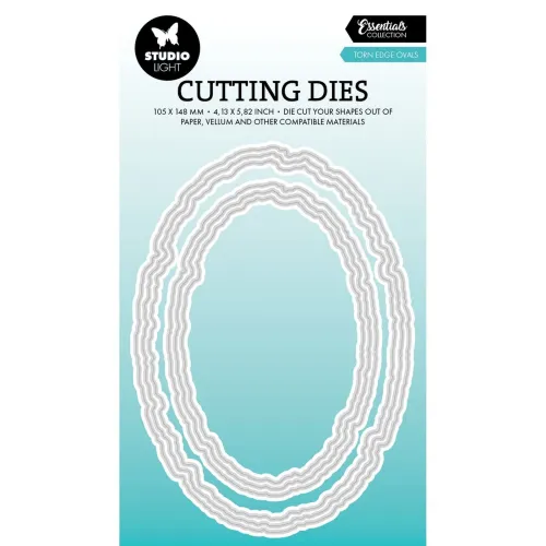 wykrojnik Studio light - essentials cutting die torn edge ovals [SL-ES-CD915]