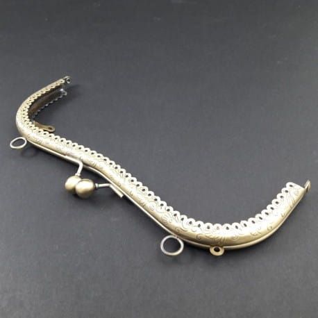 bigle do torebki / portmonetki (antyczne złoto) - fala 20,5 cm