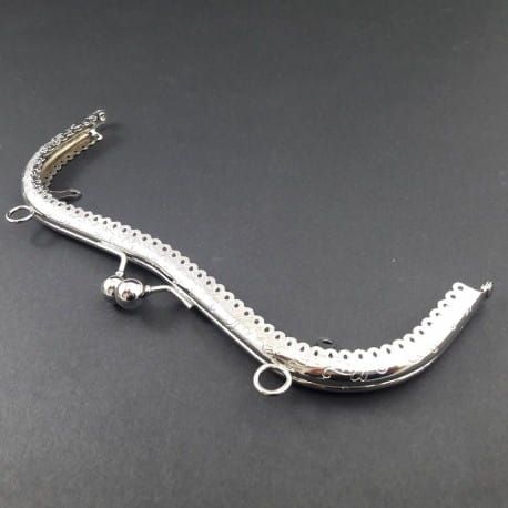 bigle do torebki / portmonetki (antyczne srebro) - fala 20,5 cm