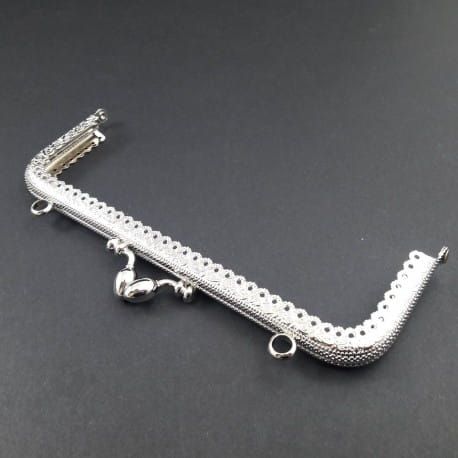 bigle do torebki / portmonetki (antyczne srebro) - prostokąt 18cm