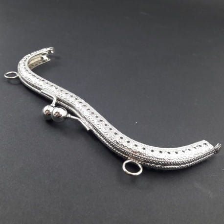 bigle do torebki / portmonetki (antyczne srebro) - fala 18,5 cm