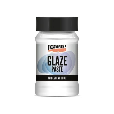 pasta glaze Pentart - brokatowa niebieska 100 ml