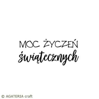 stempel polimerowy - napis: Moc życzeń świątecznych