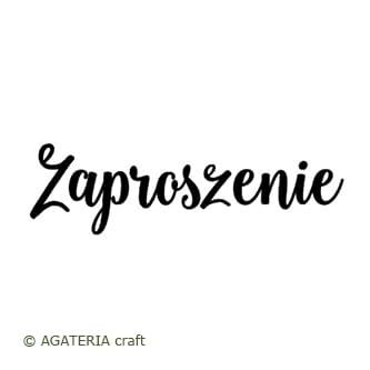 stempel polimerowy - napis: Zaproszenie