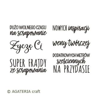 stempel polimerowy - napisy: Życze Ci...zestaw