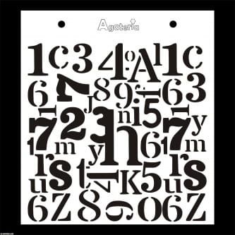 szablon Agateria - cyfry