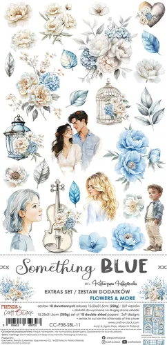 zestaw dodatków - something blue - flowers