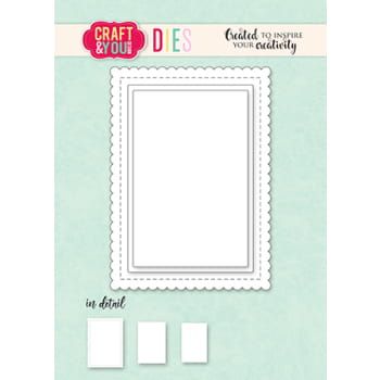 wykrojnik Craft&amp;You - atc biscuit frame / herbatnikowa ramka [CW323]