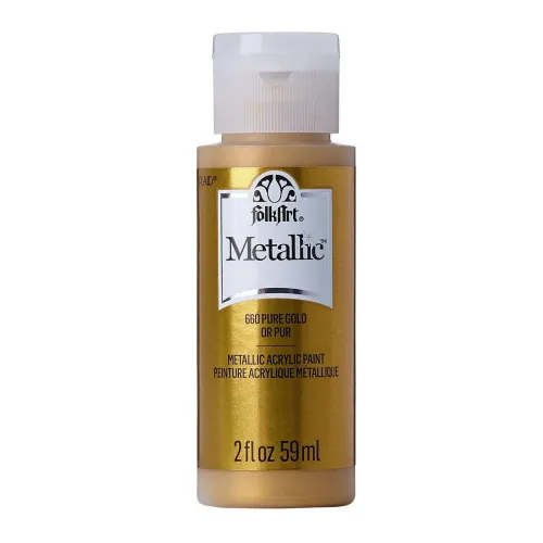 farba metaliczna  FolkArt acrylic paint - pure gold (złota) 59ml