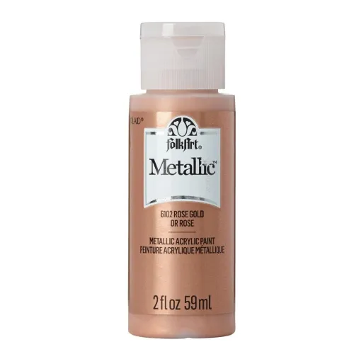 farba metaliczna  FolkArt acrylic paint - rose gold (złota) 59ml