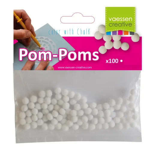 pomponiki 7mm - kolor biały