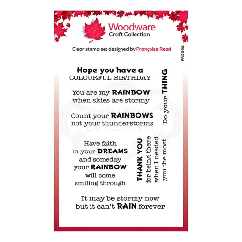 stempel polimerowy Woodware -  colourful greetings [FRS862]