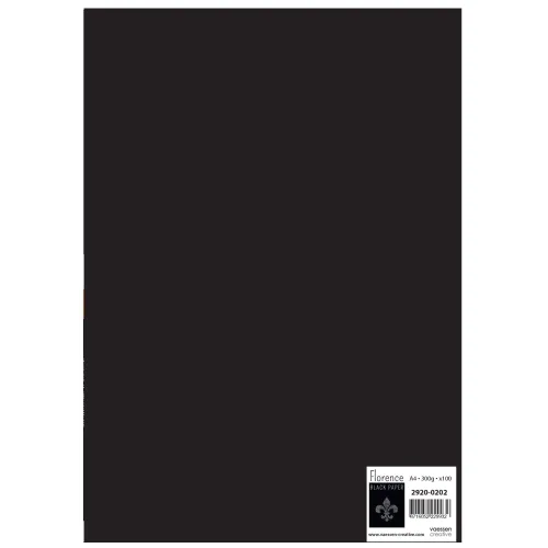papier Florence gładki 300g czarny A4