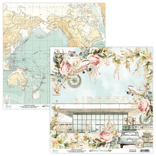 papier scrapbook Mintay Papers - bon voyage 03