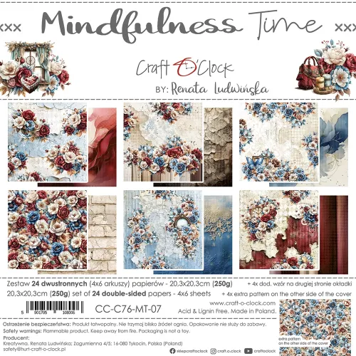 papier scrapbook Craft o'clock - mindfulness time [zestaw 8" x 8"]