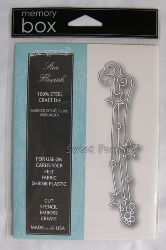 wykrojnik Memory Box - border zawijaski i gwiazdy [98681] (Star Flourish)