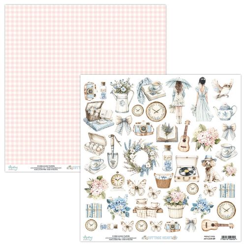 papier scrapbook Mintay Papers - cottage heart - arkusz z elementami