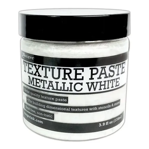 pasta teksturowa - Ranger Texture Paste Metallic White  (metaliczna biel) 116ml