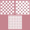 szablon Vaessen Creative -  checkered pattern 3pcs [3625-0120]