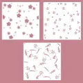 szablon Vaessen Creative -  flowers &amp; stars 3pcs [3625-0119]