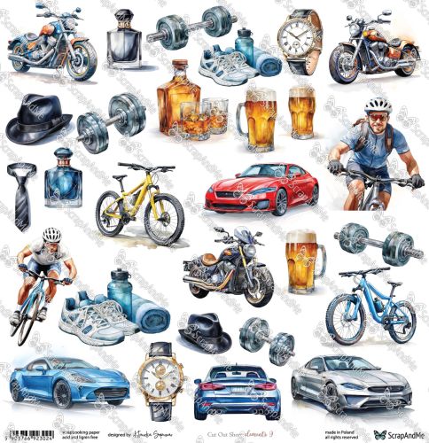 arkusz z elementami do wycinania ScrapAndMe - elements 9