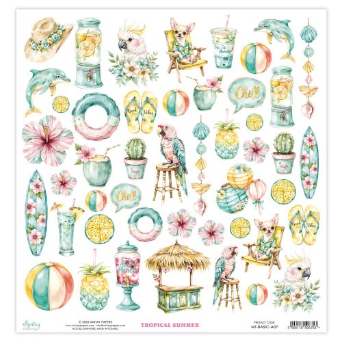 papier do scrapbookingu Mintay - elementy do wycinania - tropical summer