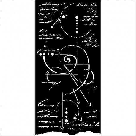 szablon Stamperia 12 x 25 cm - silent sea - skamieliny