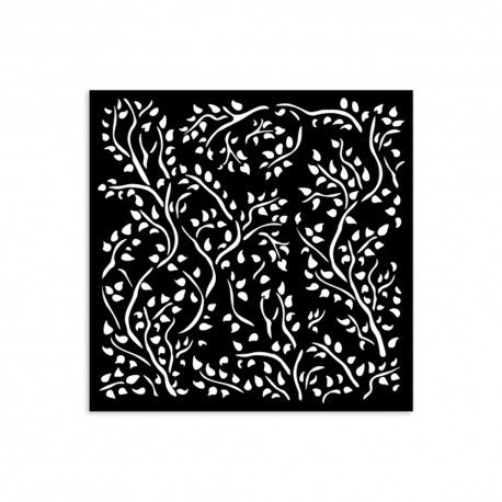 szablon Stamperia 12x12 cm - house of roses - wzór w gałązki