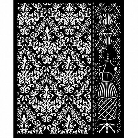 szablon Stamperia 20 x 25 cm - brocante antiques - manekin