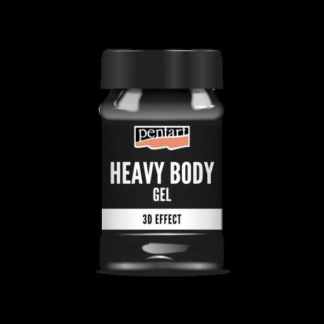 pasta heavy body gel Pentart 80 ml - błyszcząca (czarny)