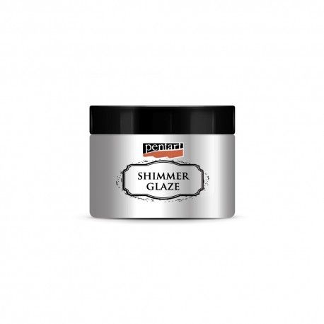 pasta shimmer glaze Pentart - srebrna 150 ml