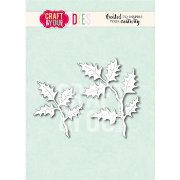 wykrojnik Craft&amp;You - holly leaves set / ostrokrzew zestaw [CW379]