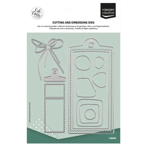 wykrojnik Vaessen Creative - cutting and embossing dies label [CAR0201]