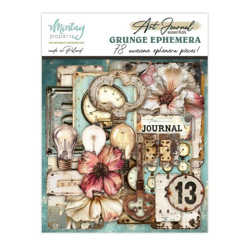 papierowe elementy Mintay Art Journal - grunge