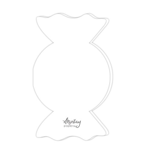 bazy kartkowe Mintay Paper - cukierek biała 12,5 x 20,5 cm (5 szt)